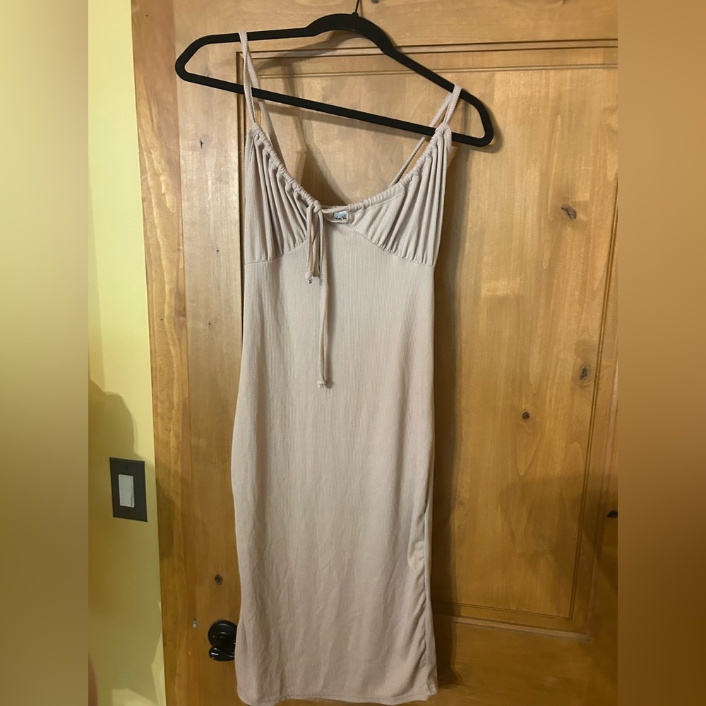 Olivia Rae Taupe Textured Dress